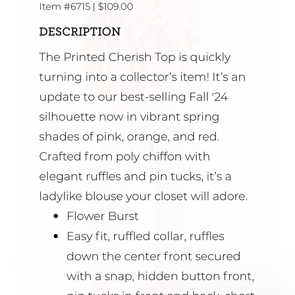 CAbi Printed Cherish Blouse - Picture 2 of 4